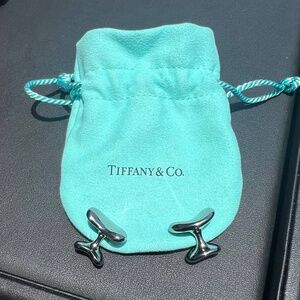 Tiffany Co Sterling Silver  Bean Cuff Links  Cufflinks